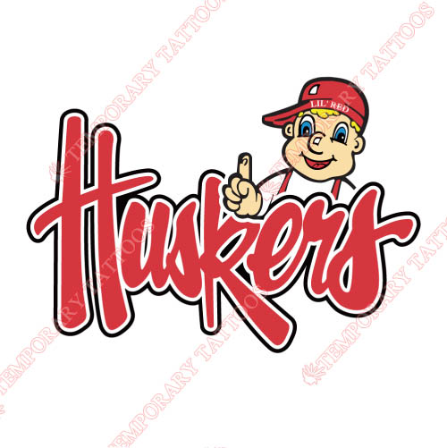 Nebraska Cornhuskers Customize Temporary Tattoos Stickers NO.5380